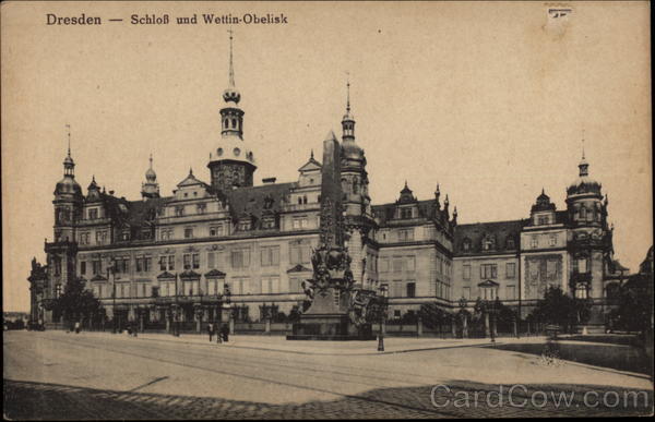 Scloss und Wettin-Obelisk Dresden Germany