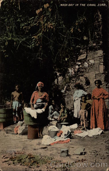 Traditional Dressed Women Doing Washing