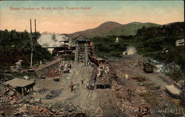 Stone Crusher at Work on the Panama Canal