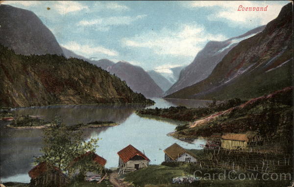 View of Fjord Loenvand Norway