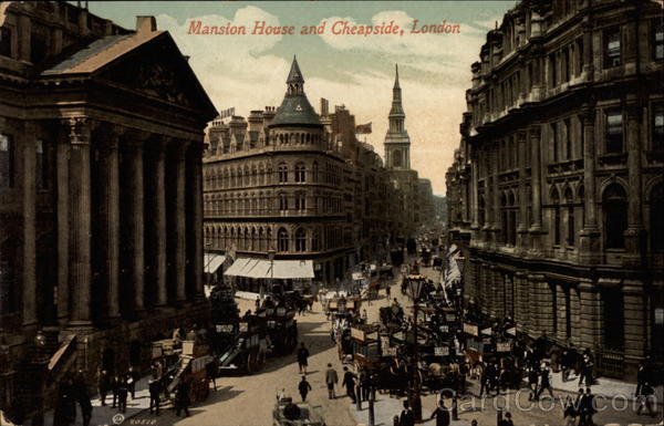 Mansion House and Cheapside London England