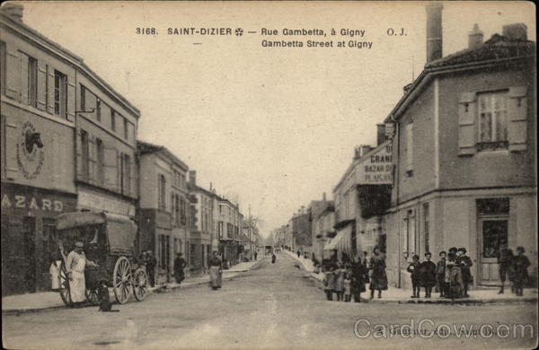 Gambetta Street at Gigny Saint-Dizier France
