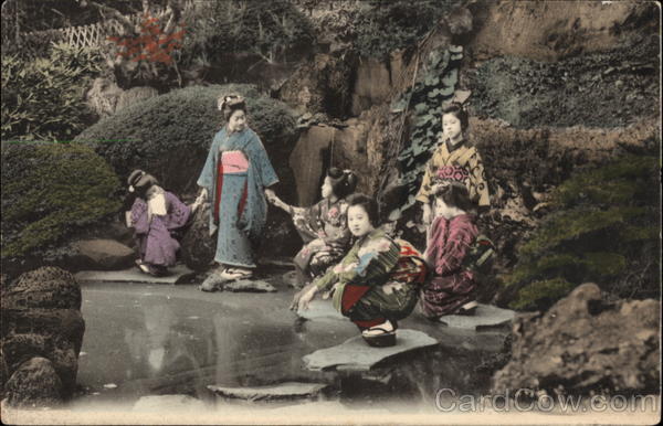 Japanese Family Near Lake