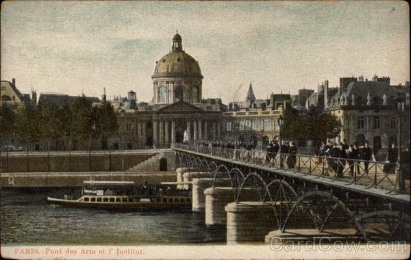 Pont des Arts et l'Institut Paris France
