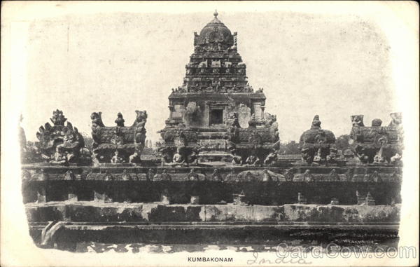 Temple with Ornate Carvings Kumbakonam India