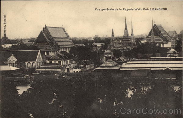 Vue generale de la Pagoda Wath Poh a Bangkok Thailand
