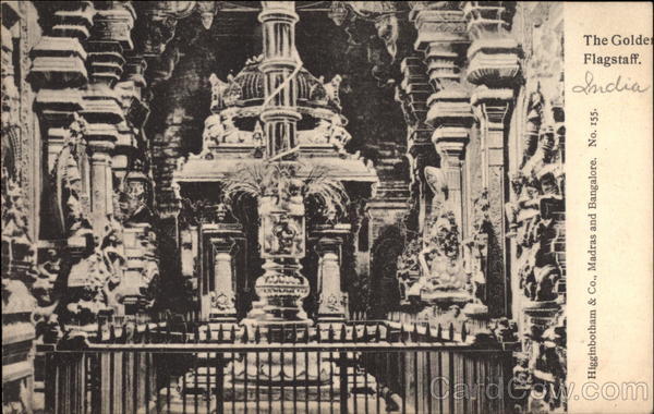 The Golden Flagstaff Madurai India