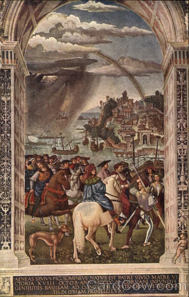 Italian Painting Depicting Enea Piccolomini Religious