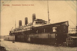 Ocean Liner "Vaterland" in dock Postcard