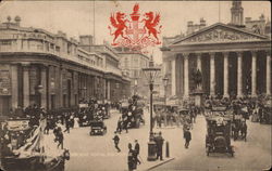 The Bank and Royal Exchange London, England Postcard Postcard