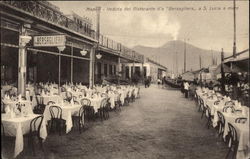 View of the Restaurant Bersagliera in Santa Lucia a Mare Naples, Italy Postcard Postcard