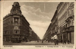 Andrassy Straase Budapest, Hungary Postcard Postcard