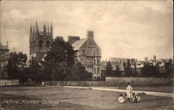 Merton College Oxford, England Oxfordshire Postcard Postcard