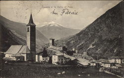 View of Town and Valle di Peio Postcard