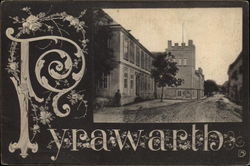 View of Town and Street Postcard