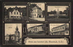 Various Views of Town Postcard