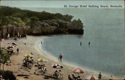 St. George Hotel Bathing Beach in Bermuda Postcard
