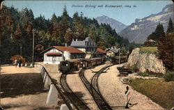 Station and Restaurant Postcard