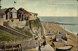 The Beach and Cliffs Rottingdean, England Sussex Postcard Postcard