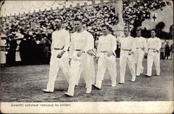 Americans at Sokol Physical Exercise Rally 1912 Postcard