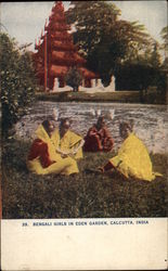 Bengali Girls in Eden Garden Postcard