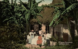 A Panama Household, In Their Home Postcard