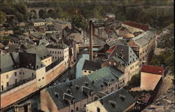 The Alzig River in Grund, Luxembourg Postcard