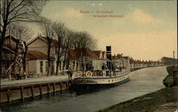 Marker Boat Mooring Broek in Waterland, Netherlands Benelux Countries Postcard Postcard
