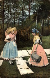 Two Women in Tradition Dress Postcard