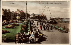 Central Promenade Morecambe, England Lancashire Postcard Postcard