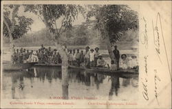 Flooding N'Djole, Gabon Africa Postcard Postcard
