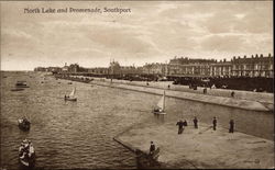 North Lake and Promenade Southport, England Lancashire Postcard Postcard