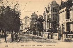 Avenue Garavan, Cote d'Azur Postcard