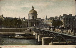 Pont des Arts et l'Institut Postcard