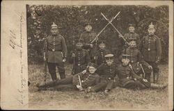 Informal Photo of Unidentified Soldiers, ca. 1924 Postcard