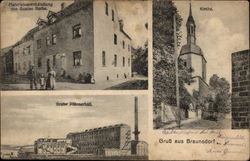 Industrial Scenes and Church Postcard