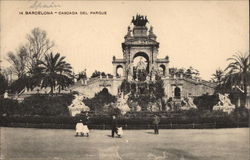 Cascada del Parque Barcelona, Spain Postcard Postcard