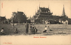 Burmese Monastery Thailand Southeast Asia Postcard Postcard