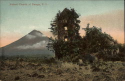 Ruined Church of Daraga Philippines Southeast Asia Postcard Postcard