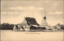 Temple and RIver Postcard