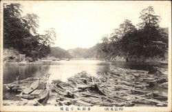 Harbor with many small boats Postcard