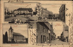 Four Views of Bourheim Borough in Jülich Postcard