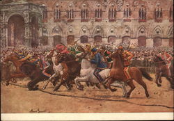 The Start of the Palio Race Postcard