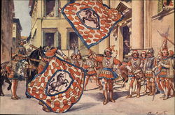 Le storiche contrade di Siena Postcard