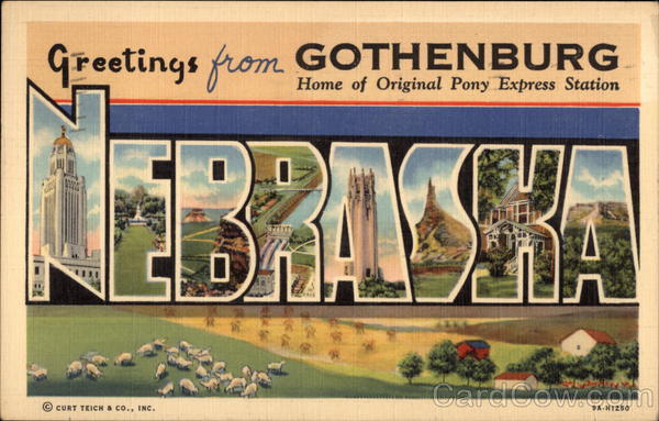 Greetings from Gothenburg Nebraska