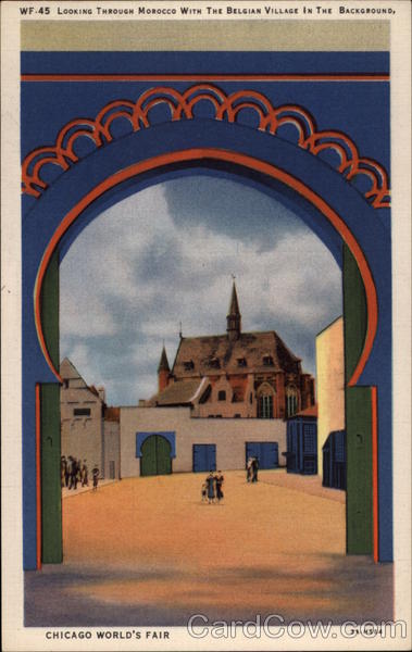 Looking Through Morocco with the Belgian Village in the Background Chicago Illinois