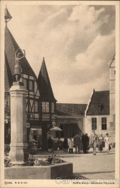 Town Hall-Belgian Village Chicago Illinois 1933 Chicago World Fair