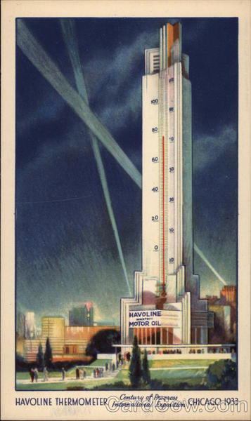 Havoline Thermometer, Chicago World's Fair Illinois