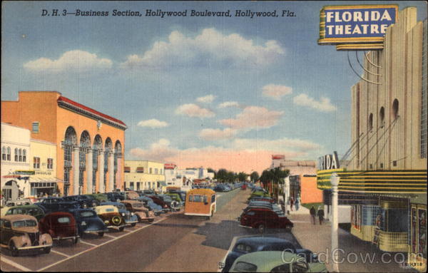 Business Section, Hollywood Boulevard Florida