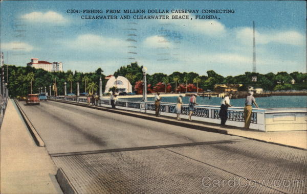 Fishing from Million Dollar Causeway Clearwater Florida